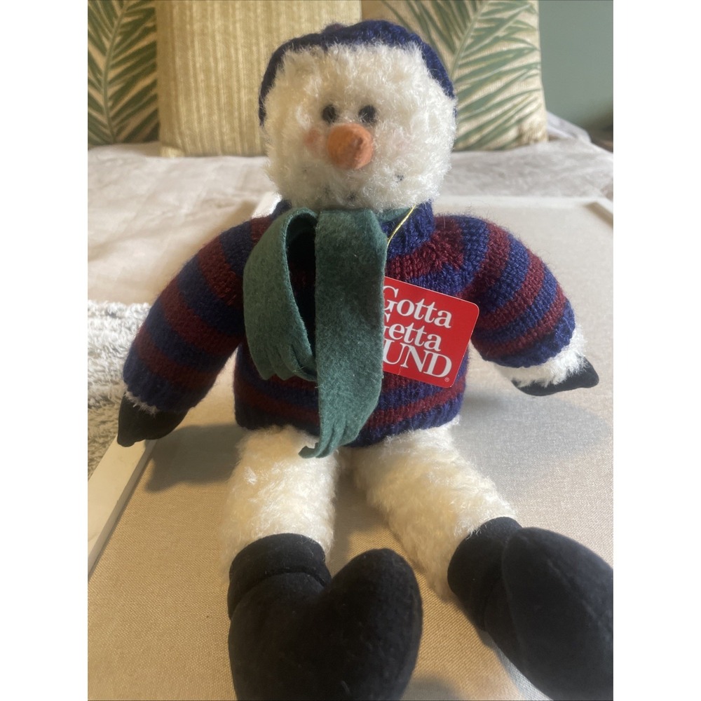 CHEERS Gund Snowman Stuffed Home Decor Shelf Sitter Seasonal Christmas‎ Holiday